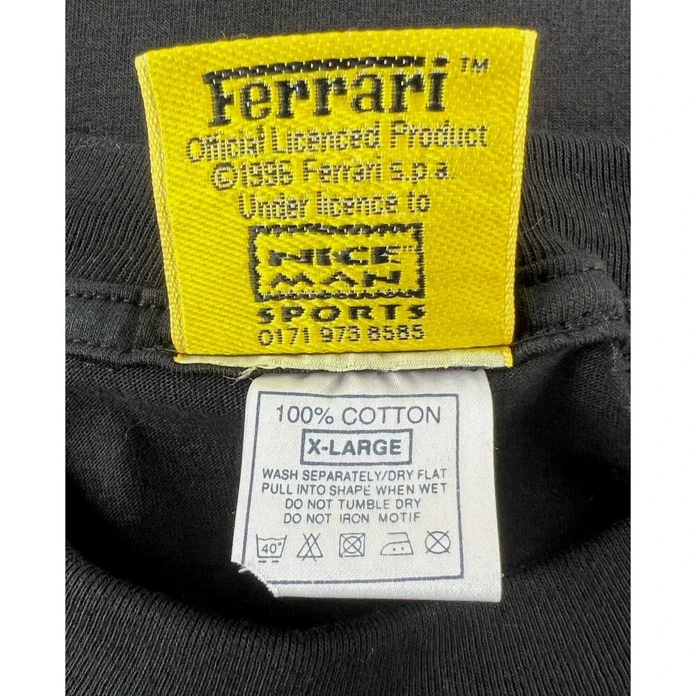 Vintage 1996 FERRARI F310 Black F1 Racing T Shirt Mens XL Short Sleeve - Picture 6 of 7